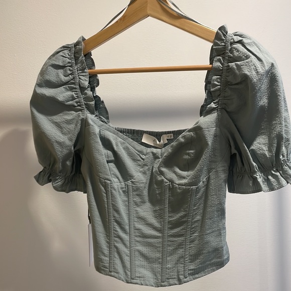 ASTR THE LABEL | RAYA CORSET TOP BLUE - Picture 5 of 7